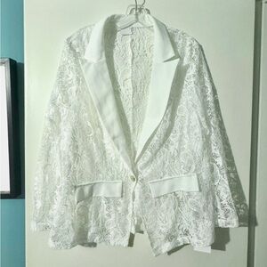 Unique White Lace Women's Blazer